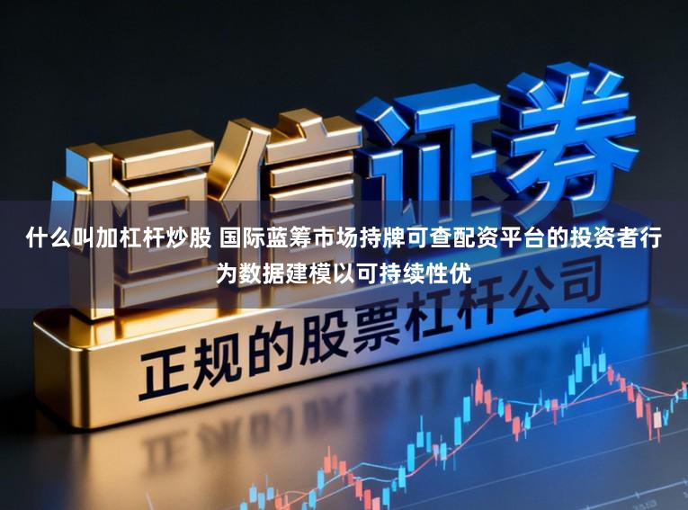 什么叫加杠杆炒股 国际蓝筹市场持牌可查配资平台的投资者行为数据建模以可持续性优
